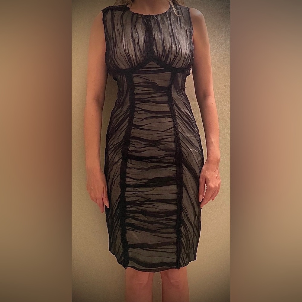 D&G Black Sheer Midi Dress